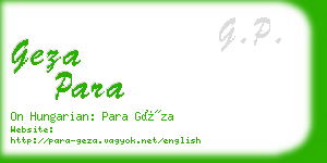 geza para business card